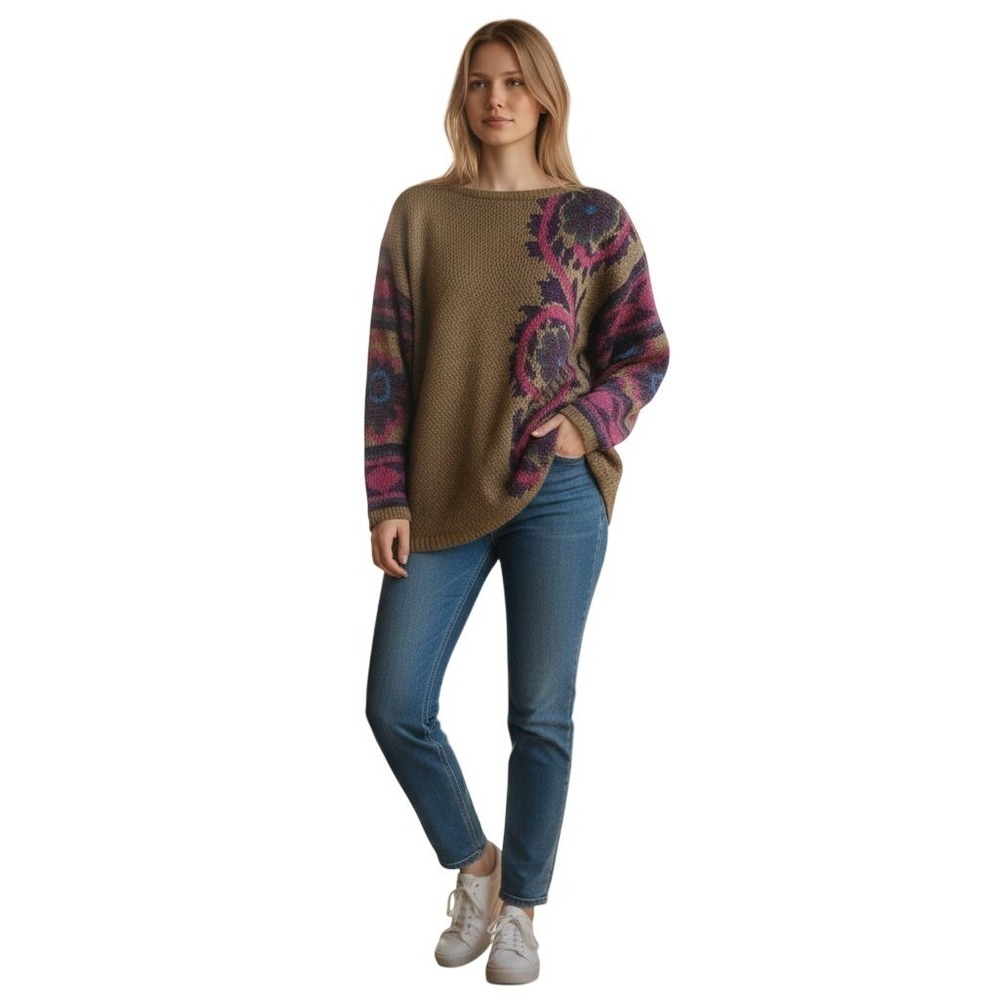 Tuttamaglia Gispa Sweater Women's Paisley Y2K - pilling - see measurements L/XL